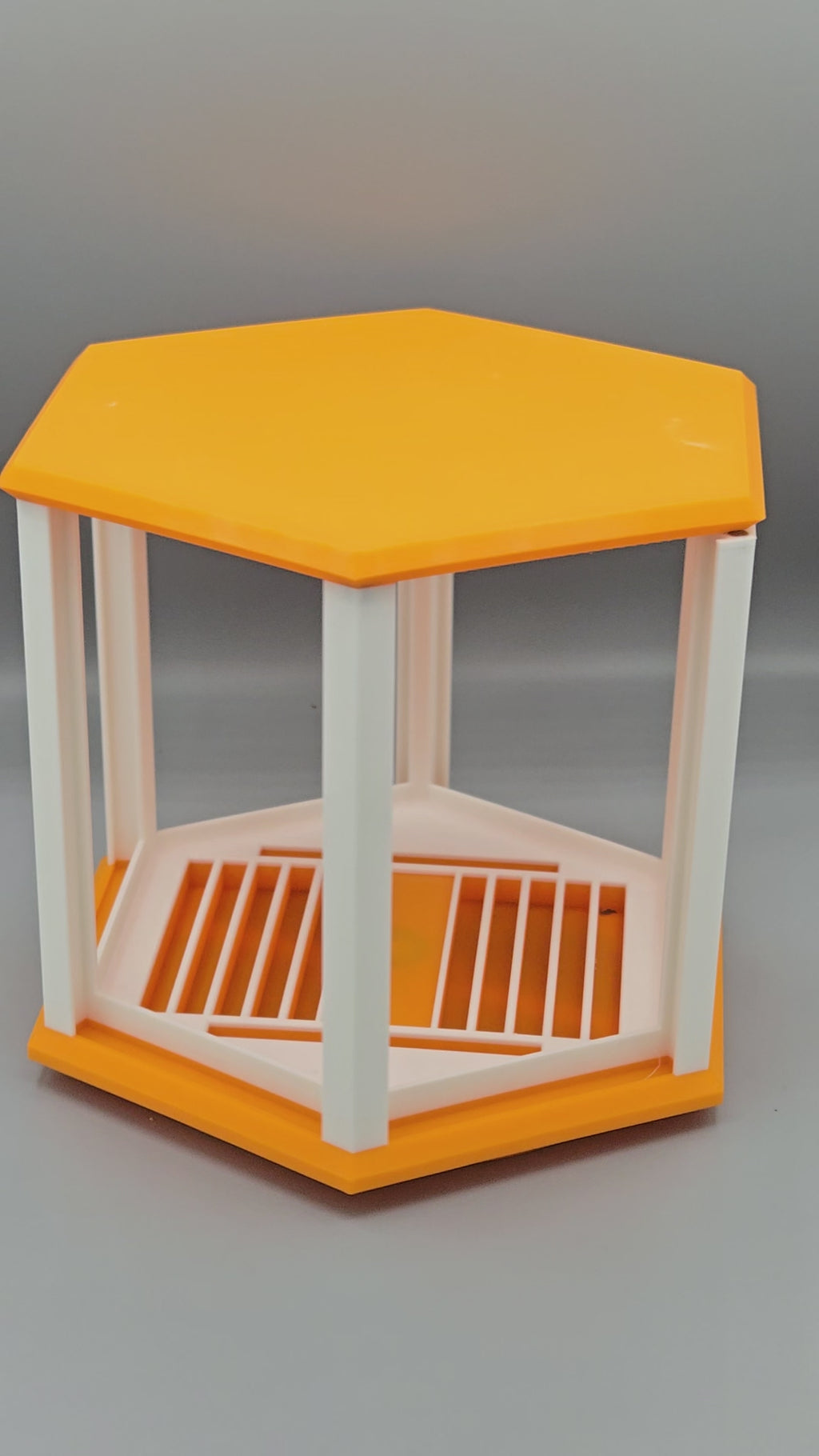 Rotating 6-Card Display Carousel with Internal Storage